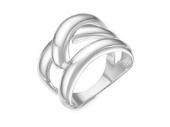 Серебряное кольцо из плетеных полос